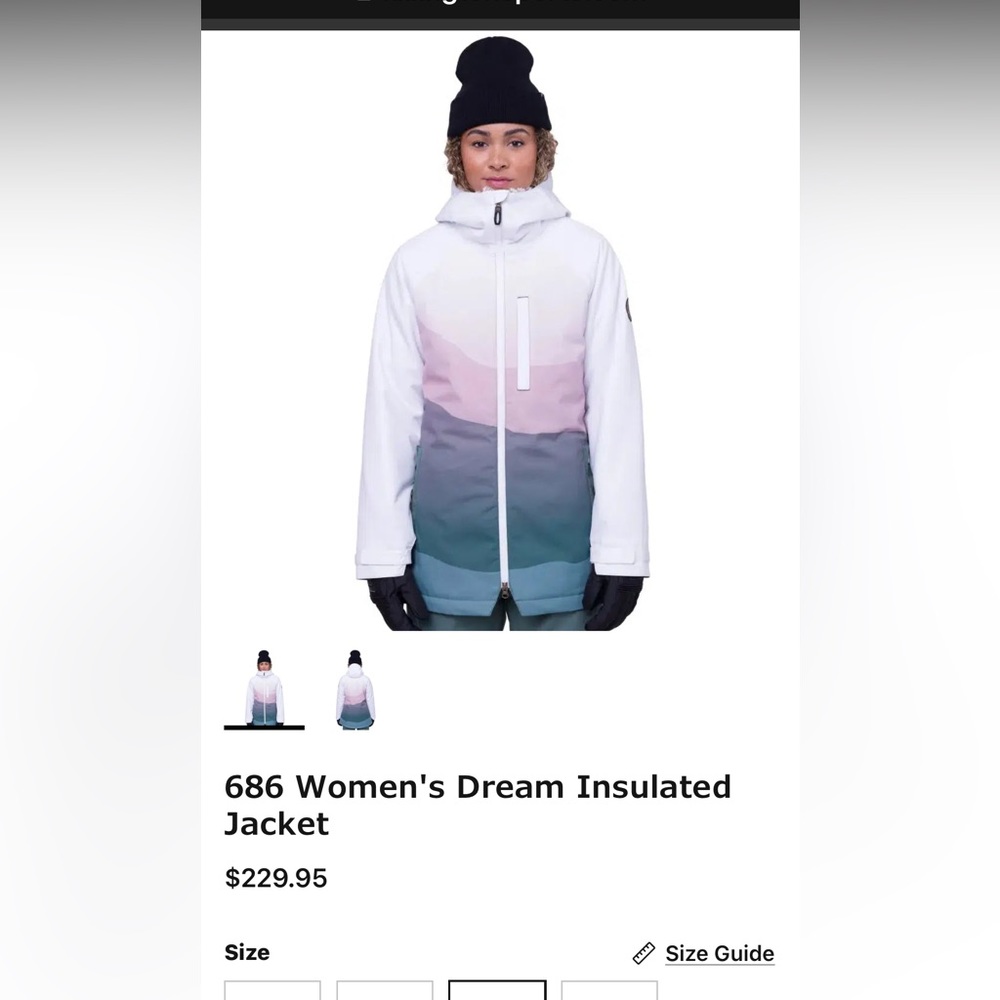 686 Women's Dream Insulated Jacket-worn once
